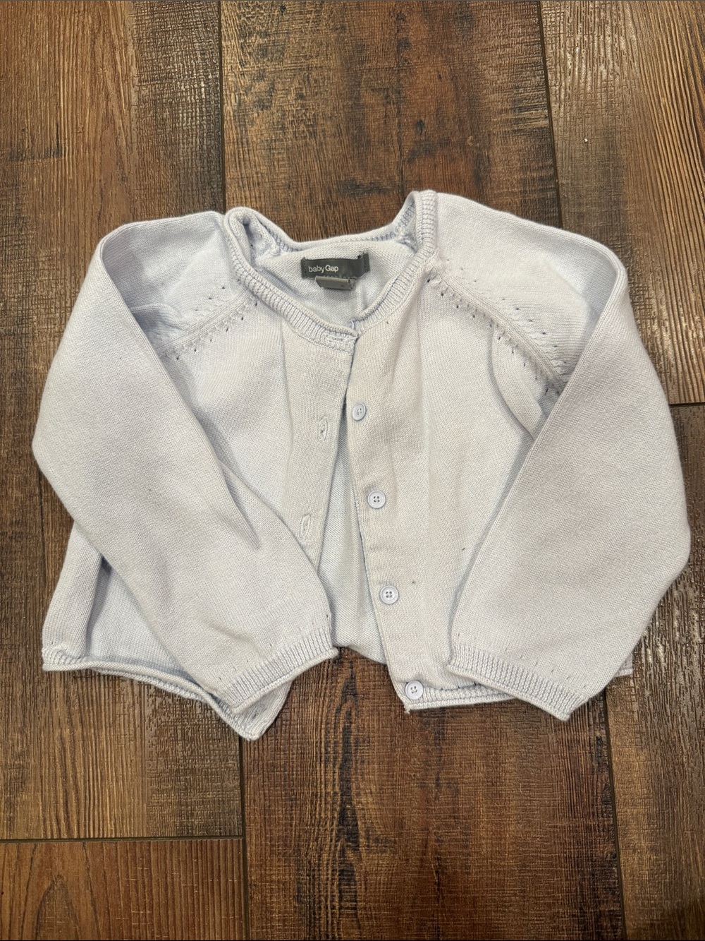 GAP Baby Light Gray Knit Cardigan with Buttons